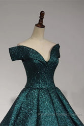 V-Neck Off The Shoulder Sequins Ball Gowns Quinceanera Dresses